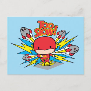 Chibi Flash Outrunning Rocks Briefkaart