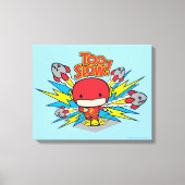 Chibi Flash Outrunning Rocks Canvas Afdruk (Voorkant)