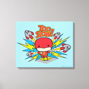 Chibi Flash Outrunning Rocks Canvas Afdruk