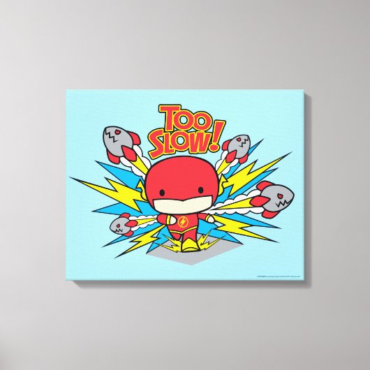 Chibi Flash Outrunning Rocks Canvas Afdruk (Voorkant)