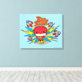 Chibi Flash Outrunning Rocks Canvas Afdruk (Insitu (Houten vloer))