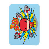 Chibi Flash Outrunning Rocks Magneet (Verticaal)