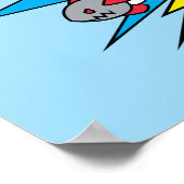 Chibi Flash Outrunning Rocks Poster (Hoek)