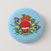Chibi Flash Outrunning Rocks Ronde Button 5,7 Cm (Voorkant)