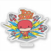 Chibi Flash Outrunning Rocks Sticker (Voorkant)