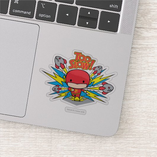Chibi Flash Outrunning Rocks Sticker (Detail)