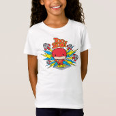 Chibi Flash Outrunning Rocks T-shirt (Voorkant)