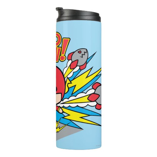 Chibi Flash Outrunning Rocks Thermosbeker (Geroteerd rechts)