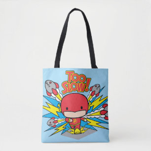 Chibi Flash Outrunning Rocks Tote Bag