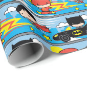 Chibi Flash, Superman en Batman Racing Pattern Cadeaupapier (Rol Hoek)