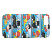Chibi Flash, Superman en Batman Racing Pattern Case-Mate iPhone Case (Achterkant (Horizontaal))