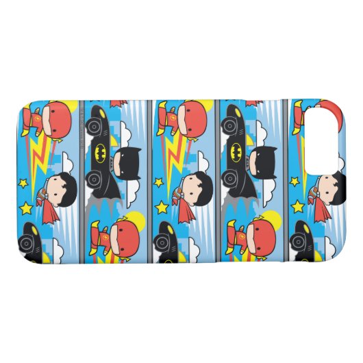 Chibi Flash, Superman en Batman Racing Pattern Case-Mate iPhone Case (Achterkant (Horizontaal))