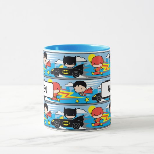 Chibi Flash, Superman en Batman Racing Pattern Mok (Midden)