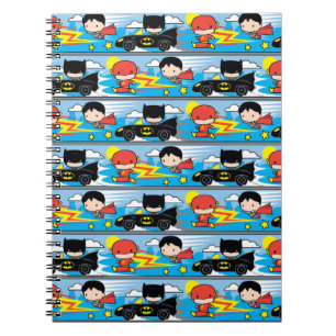 Chibi Flash, Superman en Batman Racing Pattern Notitieboek