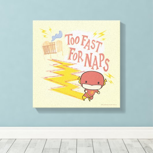 Chibi Flash | Te snel voor kranen Canvas Afdruk (Insitu (Houten vloer))