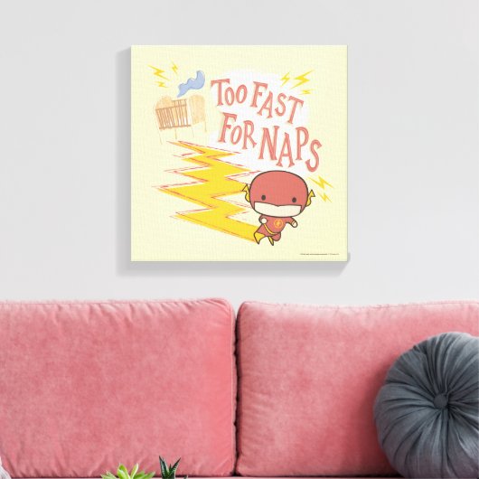 Chibi Flash | Te snel voor kranen Canvas Afdruk (Insitu (Woonkamer))