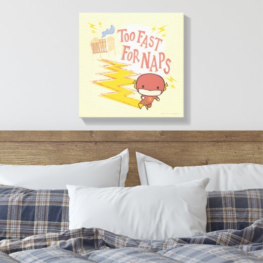 Chibi Flash | Te snel voor kranen Canvas Afdruk (Insitu (Slaapkamer))