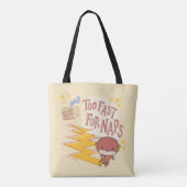 Chibi Flash | Te snel voor kranen Tote Bag (Achterkant)