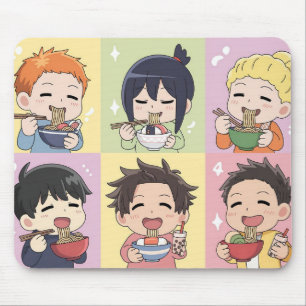 Chibi Foodie Karakters Anime Muismatje Muismat