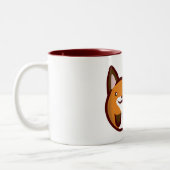 Chibi Fox Tweekleurige Koffiemok (Links)