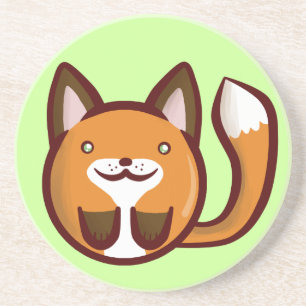 Chibi Fox Zandsteen Onderzetter