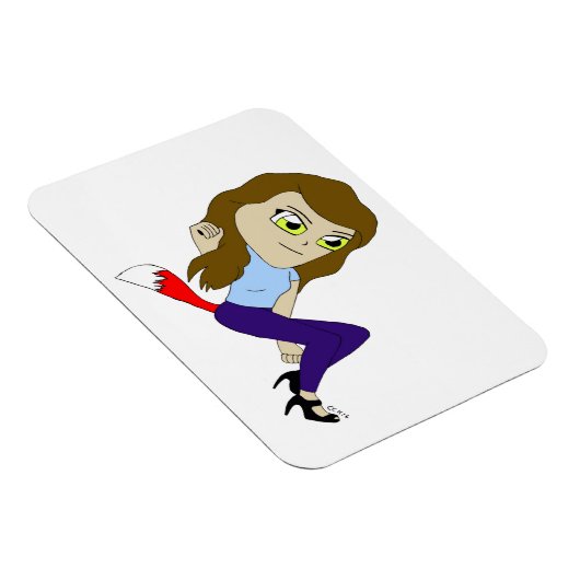 chibi foxy girl magnet magneet (Rechterzijde)