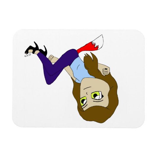 chibi foxy girl magnet magneet (Horizontaal)