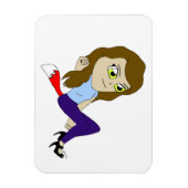 chibi foxy girl magnet magneet (Verticaal)