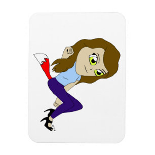 chibi foxy girl magnet magneet