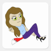 chibi foxy girl sticker (Voorkant)