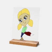 chibi foxy-meisje acryl bord (Hoek)
