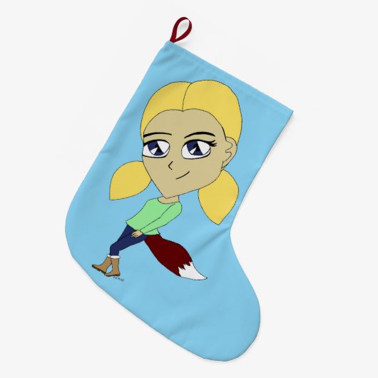 chibi foxy-meisje grote kerstsok (Voorkant (Hangend))