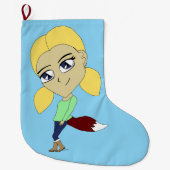 chibi foxy-meisje grote kerstsok (Voorkant)