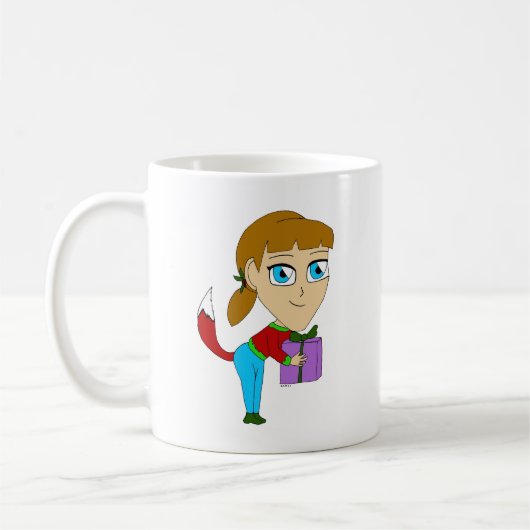chibi foxy-meisje koffiemok (Links)
