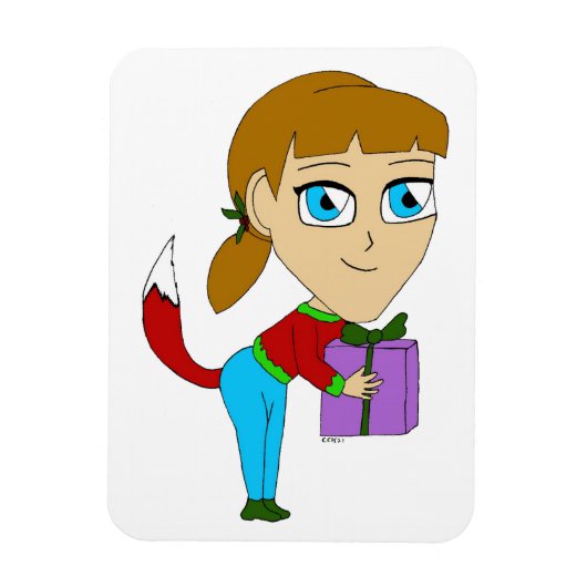 chibi foxy-meisje magneet (Verticaal)