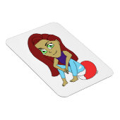 chibi foxy-meisje magneet (Rechterzijde)