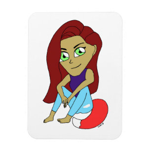 chibi foxy-meisje magneet