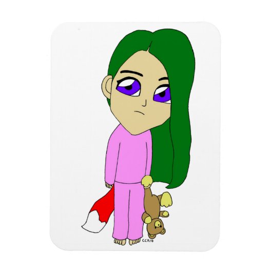 chibi foxy-meisje magneet (Verticaal)
