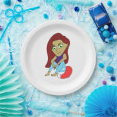 chibi foxy-meisje papieren bordje (Feest)