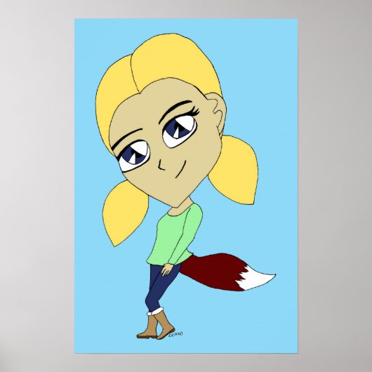 chibi foxy-meisje poster (Voorkant)
