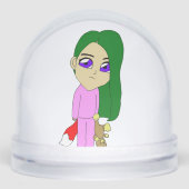 chibi foxy-meisje sneeuwbol (Voorkant)