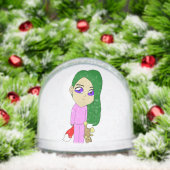 chibi foxy-meisje sneeuwbol (Kerstmis)