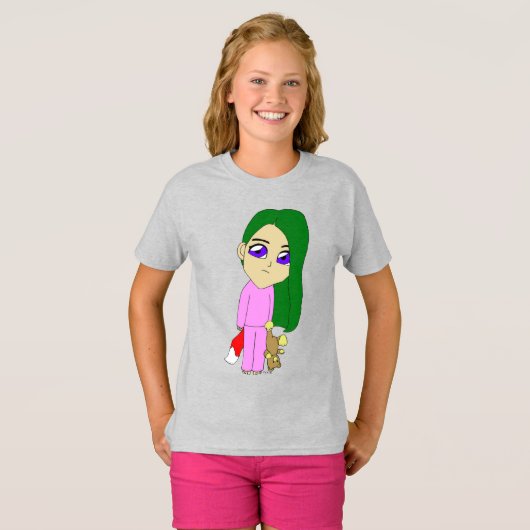 chibi foxy-meisje t-shirt (Voorkant volledig)