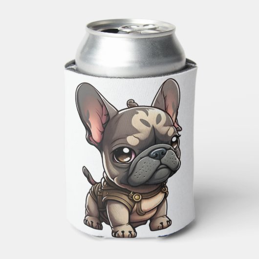 Chibi Franse buldog Blikjeskoeler (Blikje Voorkant)