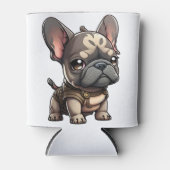Chibi Franse buldog Blikjeskoeler (Voorkant)