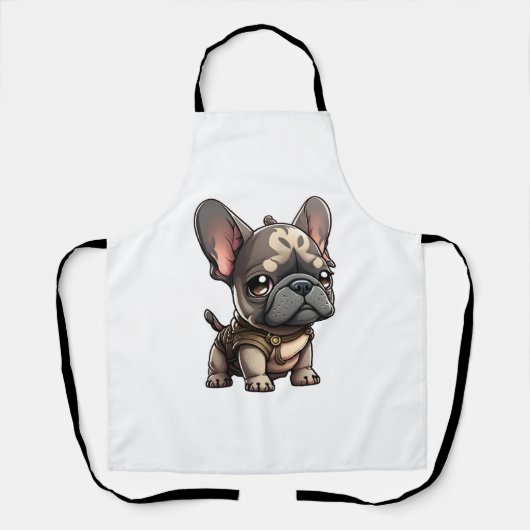 Chibi Franse buldog Schort (Voorkant)