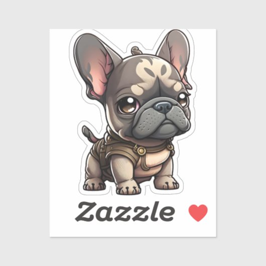Chibi Franse buldog Sticker (Vel)