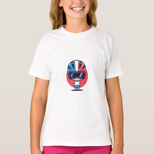 Chibi Franse wielrenner kinder kids T-shirt (Voorkant)