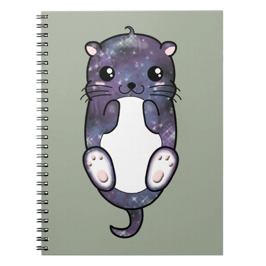 Chibi Galaxy Otter Notitieboek (Voorkant)