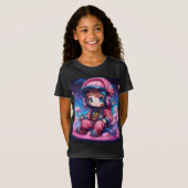 Chibi Gamer op Cotton Snoep T-shirt (Voorkant volledig)